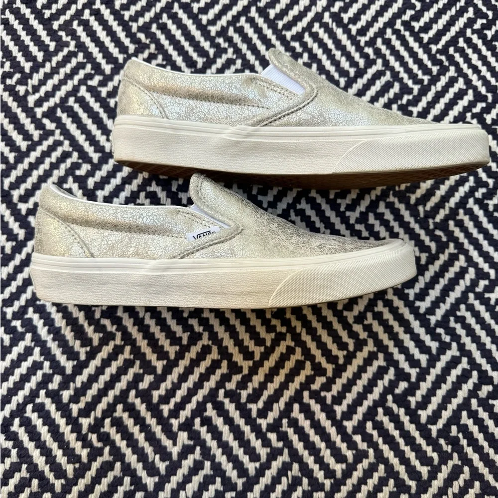 Vans Metallic Slip-On Sneakers - Gold - Picture 2 of 7